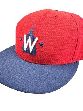 2019 Washington Nationals #28 Kurt Suzulki Game Worn Cap/Hat Red • 7 1/2